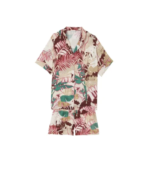 Pyjama Short En 100% Viscose CAMÉLIA 700 Multico -Pyjama Chic Femme Magasin pyjama short en 100 viscose camelia 700 multico 4