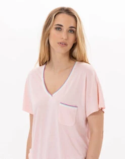 Pyjama Chic Femme Magasin -Pyjama Chic Femme Magasin pyjama short en coton bloom 900 corail 1