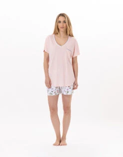 Pyjama Short En Coton BLOOM 900 Corail