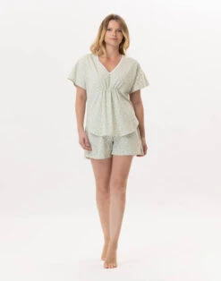 Pyjama Short En Coton CALISSON 900 Anis