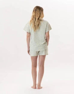 Pyjama Short En Coton CALISSON 900 Anis -Pyjama Chic Femme Magasin pyjama short en coton calisson 900 anis 4