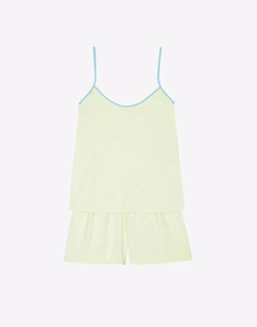 Pyjama Short En Coton PITCHOUN 900 Vert D'eau 11 Pyjama Short En Coton PITCHOUN 900 Vert D'eau -Pyjama Chic Femme Magasin pyjama short en coton pitchoun 900 vert d eau 5