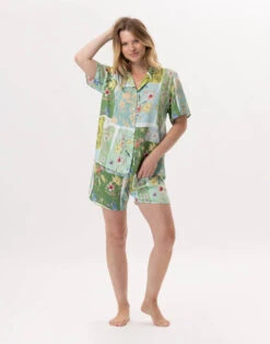 Pyjama Short En Viscose ESTEREL 900 Vert D'eau -Pyjama Chic Femme Magasin pyjama short en viscose esterel 900 vert d eau 2
