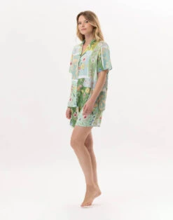 Pyjama Short En Viscose ESTEREL 900 Vert D'eau -Pyjama Chic Femme Magasin pyjama short en viscose esterel 900 vert d eau 3