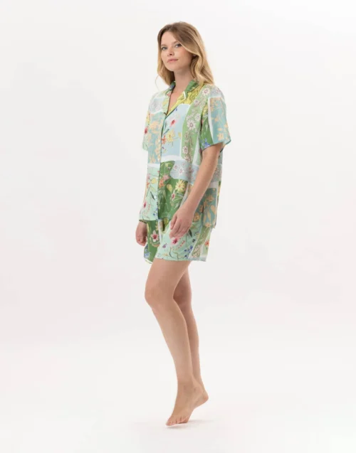 Pyjama Short En Viscose ESTEREL 900 Vert D'eau -Pyjama Chic Femme Magasin pyjama short en viscose esterel 900 vert d eau 3