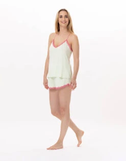 Pyjama Short En Viscose PALOMA 900 Vert D'eau -Pyjama Chic Femme Magasin pyjama short en viscose paloma 900 vert d eau 2