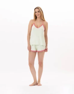 Pyjama Short En Viscose PALOMA 900 Vert D'eau