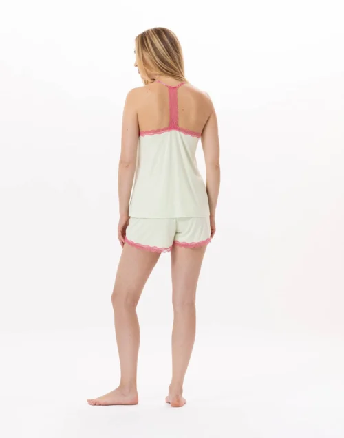 Pyjama Short En Viscose PALOMA 900 Vert D'eau -Pyjama Chic Femme Magasin pyjama short en viscose paloma 900 vert d eau 6
