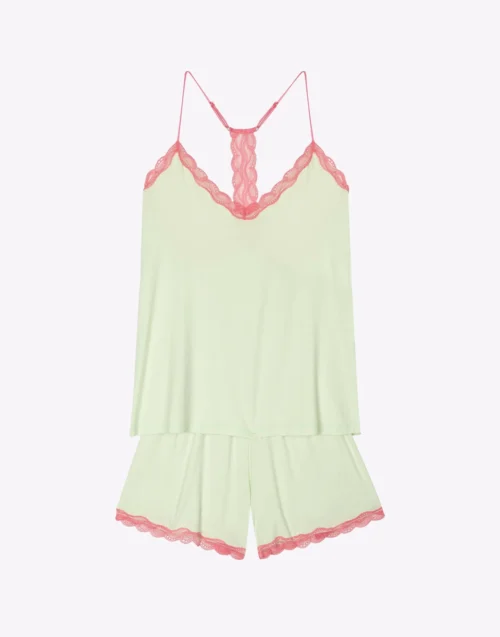 Pyjama Short En Viscose PALOMA 900 Vert D'eau -Pyjama Chic Femme Magasin pyjama short en viscose paloma 900 vert d eau 7