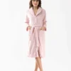 Robe De Chambre En Peluche Flanelle ESSENTIEL H51B Bois De Rose