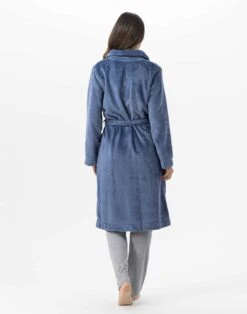Robe De Chambre En Peluche Flanelle ESSENTIEL H51B Prusse 9 Robe De Chambre En Peluche Flanelle ESSENTIEL H51B Prusse -Pyjama Chic Femme Magasin robe de chambre en peluche flanelle essentiel h51b prusse 3