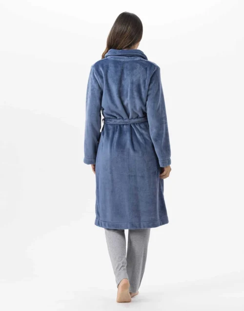 Robe De Chambre En Peluche Flanelle ESSENTIEL H51B Prusse 9 Robe De Chambre En Peluche Flanelle ESSENTIEL H51B Prusse -Pyjama Chic Femme Magasin robe de chambre en peluche flanelle essentiel h51b prusse 3