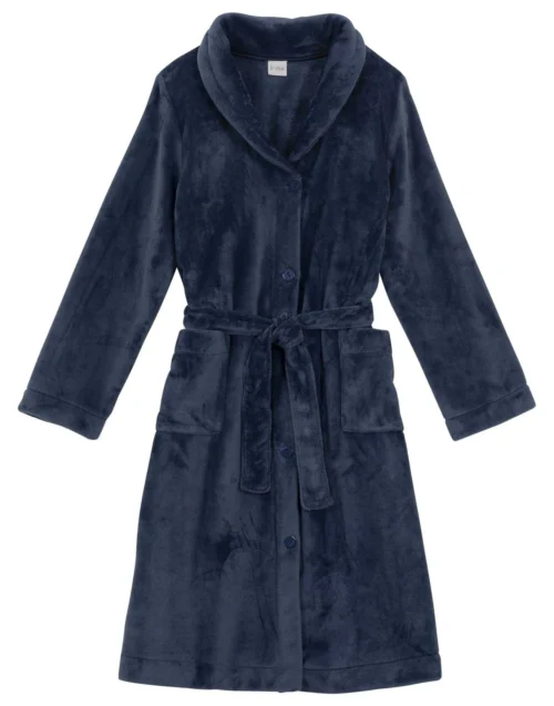 Robe De Chambre En Peluche Flanelle ESSENTIEL H51B Prusse 11 Robe De Chambre En Peluche Flanelle ESSENTIEL H51B Prusse -Pyjama Chic Femme Magasin robe de chambre en peluche flanelle essentiel h51b prusse 5