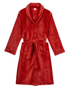 Robe De Chambre En Peluche Flanelle ESSENTIEL H51B Tomette -Pyjama Chic Femme Magasin robe de chambre en peluche flanelle essentiel h51b tomette 5
