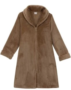 Robe De Chambre En Peluche Flanelle ESSENTIEL H56B Doré -Pyjama Chic Femme Magasin robe de chambre en peluche flanelle essentiel h56b dore 5