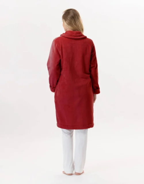 Robe De Chambre En Peluche Flanelle ESSENTIEL H56B Tomette 5 Robe De Chambre En Peluche Flanelle ESSENTIEL H56B Tomette -Pyjama Chic Femme Magasin robe de chambre en peluche flanelle essentiel h56b tomette 2