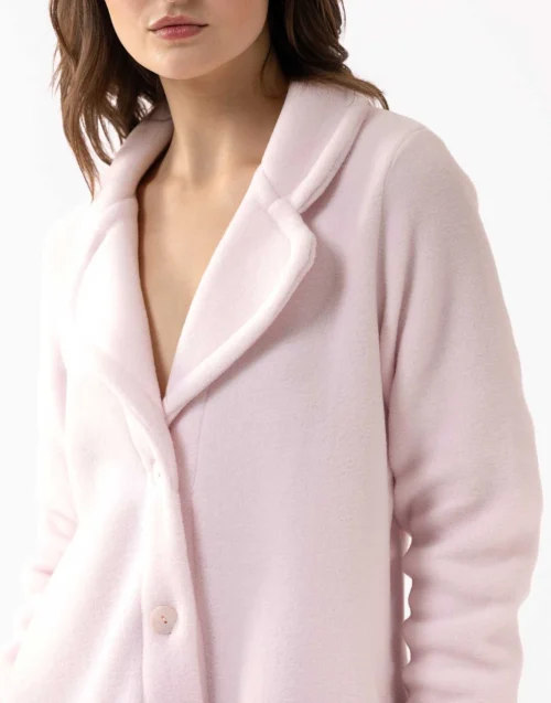 Robe De Chambre En Polaire ESSENTIEL H52B Bois De Rose -Pyjama Chic Femme Magasin robe de chambre en polaire essentiel h52b bois de rose 2