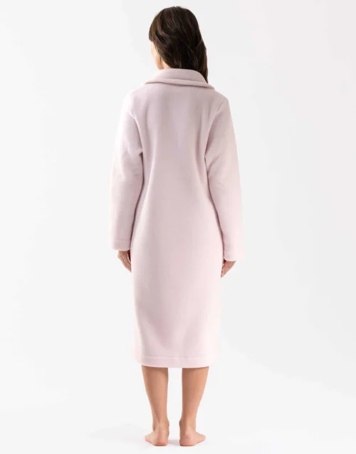 Robe De Chambre En Polaire ESSENTIEL H52B Bois De Rose -Pyjama Chic Femme Magasin robe de chambre en polaire essentiel h52b bois de rose 4