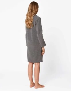 Robe De Chambre Zippée En Polaire ESSENTIEL H54A Anthracite Chiné 6 Robe De Chambre Zippée En Polaire ESSENTIEL H54A Anthracite Chiné -Pyjama Chic Femme Magasin robe de chambre zippee en polaire essentiel h54a anthracite chine 2