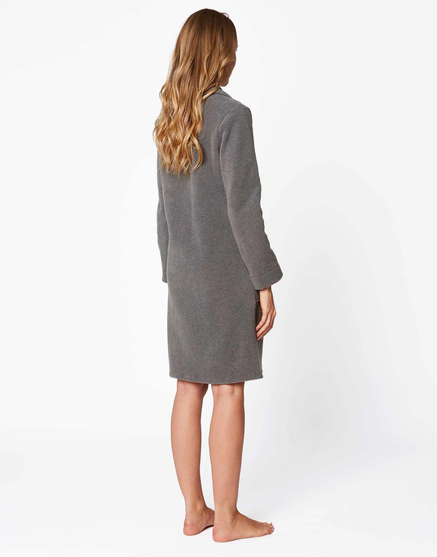 Robe De Chambre Zippée En Polaire ESSENTIEL H54A Anthracite Chiné 3 Robe De Chambre Zippée En Polaire ESSENTIEL H54A Anthracite Chiné – Image 3