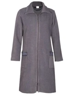 Robe De Chambre Zippée En Polaire ESSENTIEL H54A Anthracite Chiné 7 Robe De Chambre Zippée En Polaire ESSENTIEL H54A Anthracite Chiné -Pyjama Chic Femme Magasin robe de chambre zippee en polaire essentiel h54a anthracite chine 3