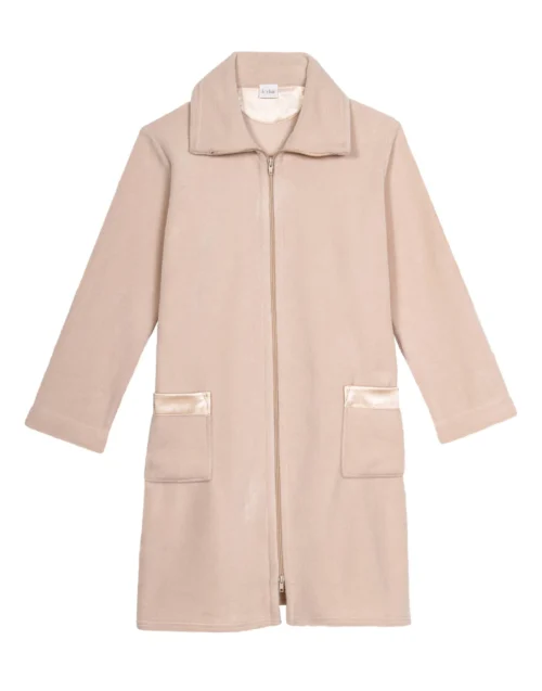 Robe De Chambre Zippée En Polaire ESSENTIEL H54A Beige 13 Robe De Chambre Zippée En Polaire ESSENTIEL H54A Beige -Pyjama Chic Femme Magasin robe de chambre zippee en polaire essentiel h54a beige 6