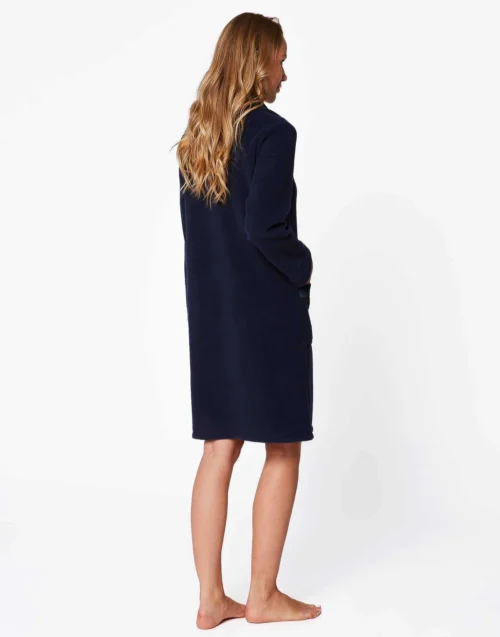 Robe De Chambre Zippée En Polaire ESSENTIEL H54A Marine 6 Robe De Chambre Zippée En Polaire ESSENTIEL H54A Marine -Pyjama Chic Femme Magasin robe de chambre zippee en polaire essentiel h54a marine 2