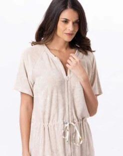 Robe En Bouclette éponge RIVIERA 743 Coquille 9 Robe En Bouclette éponge RIVIERA 743 Coquille -Pyjama Chic Femme Magasin robe en bouclette eponge riviera 743 coquille 3