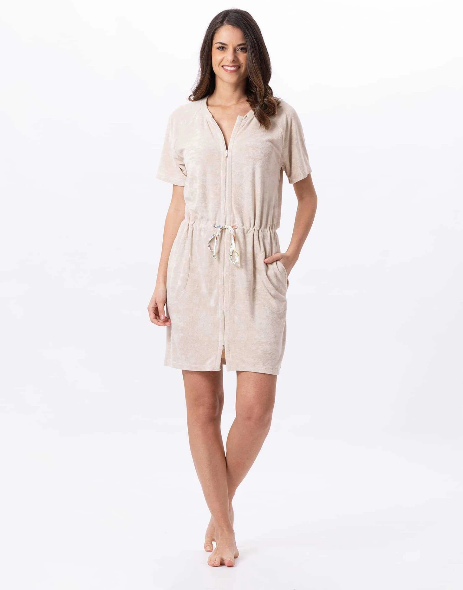 Robe En Bouclette éponge RIVIERA 743 Coquille 1 Robe En Bouclette éponge RIVIERA 743 Coquille