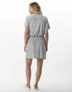 Robe En Bouclette éponge RIVIERA 743 Gris Chiné -Pyjama Chic Femme Magasin robe en bouclette eponge riviera 743 gris chine 4