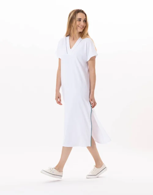 Robe En Coton VALENSOLE 941 Blanc 9 Robe En Coton VALENSOLE 941 Blanc -Pyjama Chic Femme Magasin robe en coton valensole 941 blanc 2