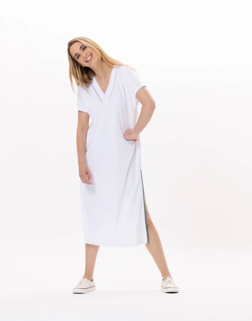 Robe En Coton VALENSOLE 941 Blanc 11 Robe En Coton VALENSOLE 941 Blanc -Pyjama Chic Femme Magasin robe en coton valensole 941 blanc 4