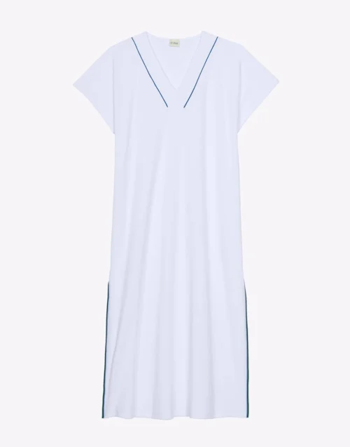 Robe En Coton VALENSOLE 941 Blanc 13 Robe En Coton VALENSOLE 941 Blanc -Pyjama Chic Femme Magasin robe en coton valensole 941 blanc 6