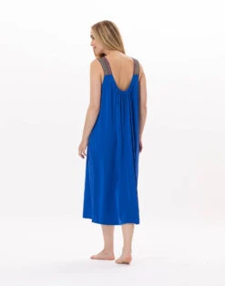 Robe En Jersey PAMPELONNE 941 Bleu -Pyjama Chic Femme Magasin robe en jersey pampelonne 941 bleu 4