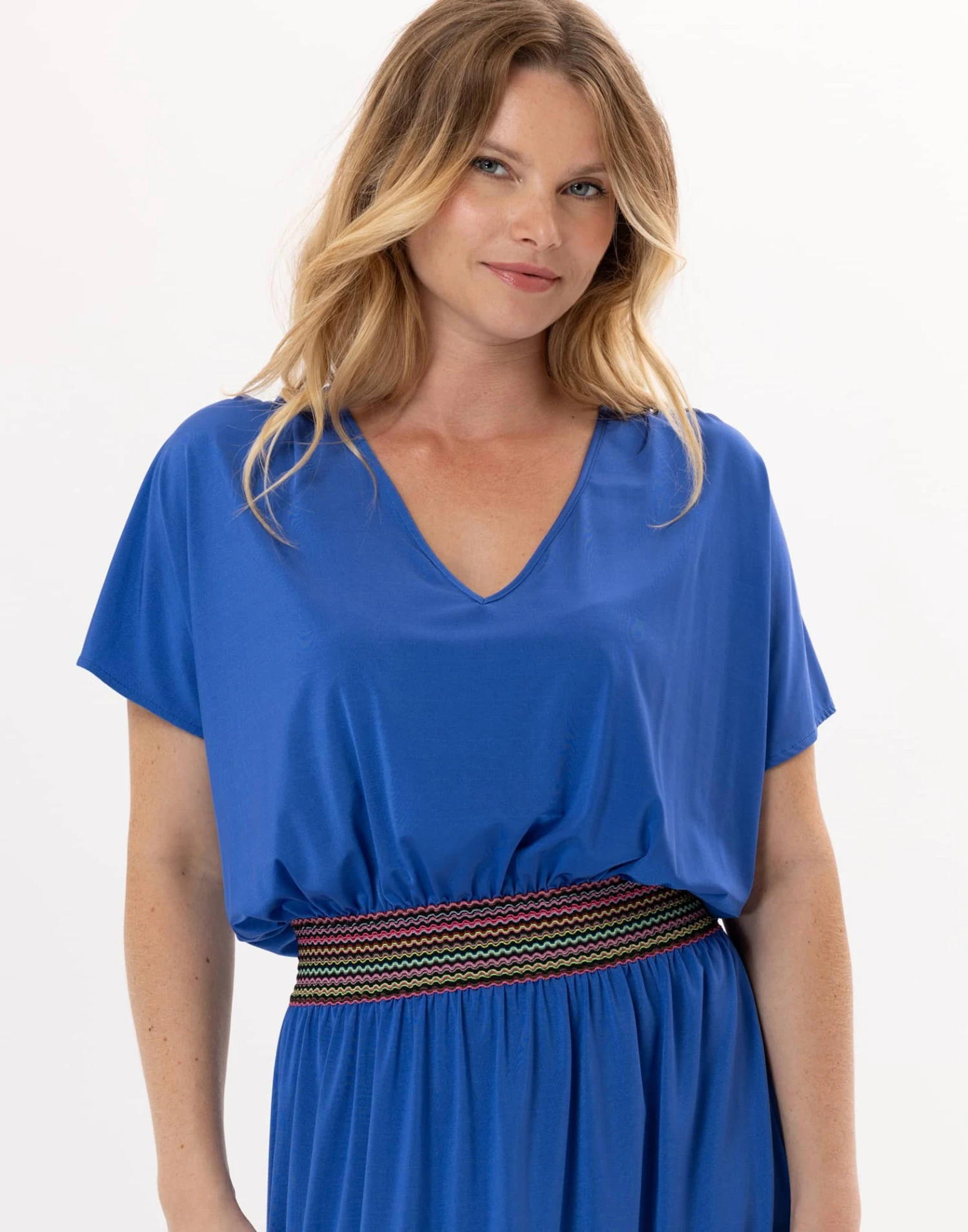 Robe En Jersey PAMPELONNE 942 Bleu 2 Robe En Jersey PAMPELONNE 942 Bleu – Image 2