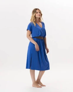 Robe En Jersey PAMPELONNE 942 Bleu 8 Robe En Jersey PAMPELONNE 942 Bleu -Pyjama Chic Femme Magasin robe en jersey pampelonne 942 bleu 2