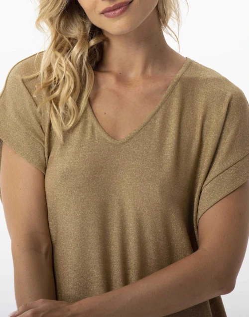 Robe En Maille Lurex PALMA 741 Doré -Pyjama Chic Femme Magasin robe en maille lurex palma 741 dore 2