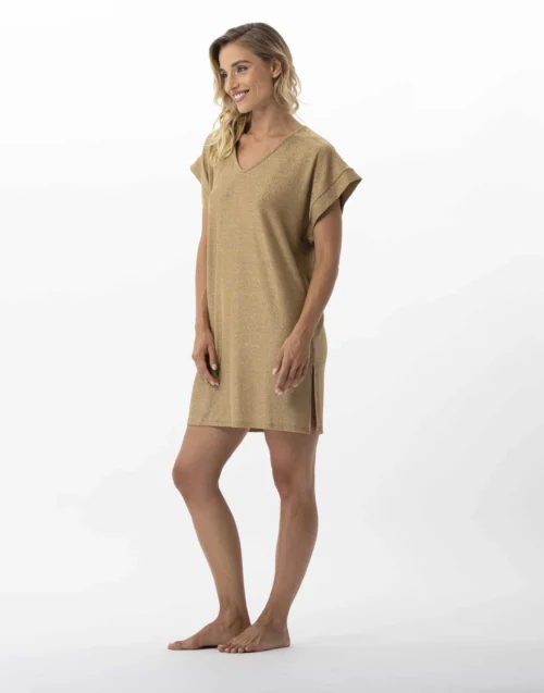 Robe En Maille Lurex PALMA 741 Doré -Pyjama Chic Femme Magasin robe en maille lurex palma 741 dore 3