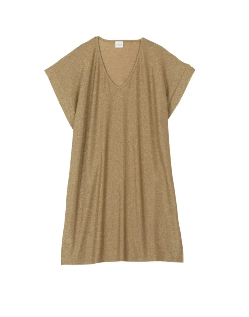 Robe En Maille Lurex PALMA 741 Doré -Pyjama Chic Femme Magasin robe en maille lurex palma 741 dore 6