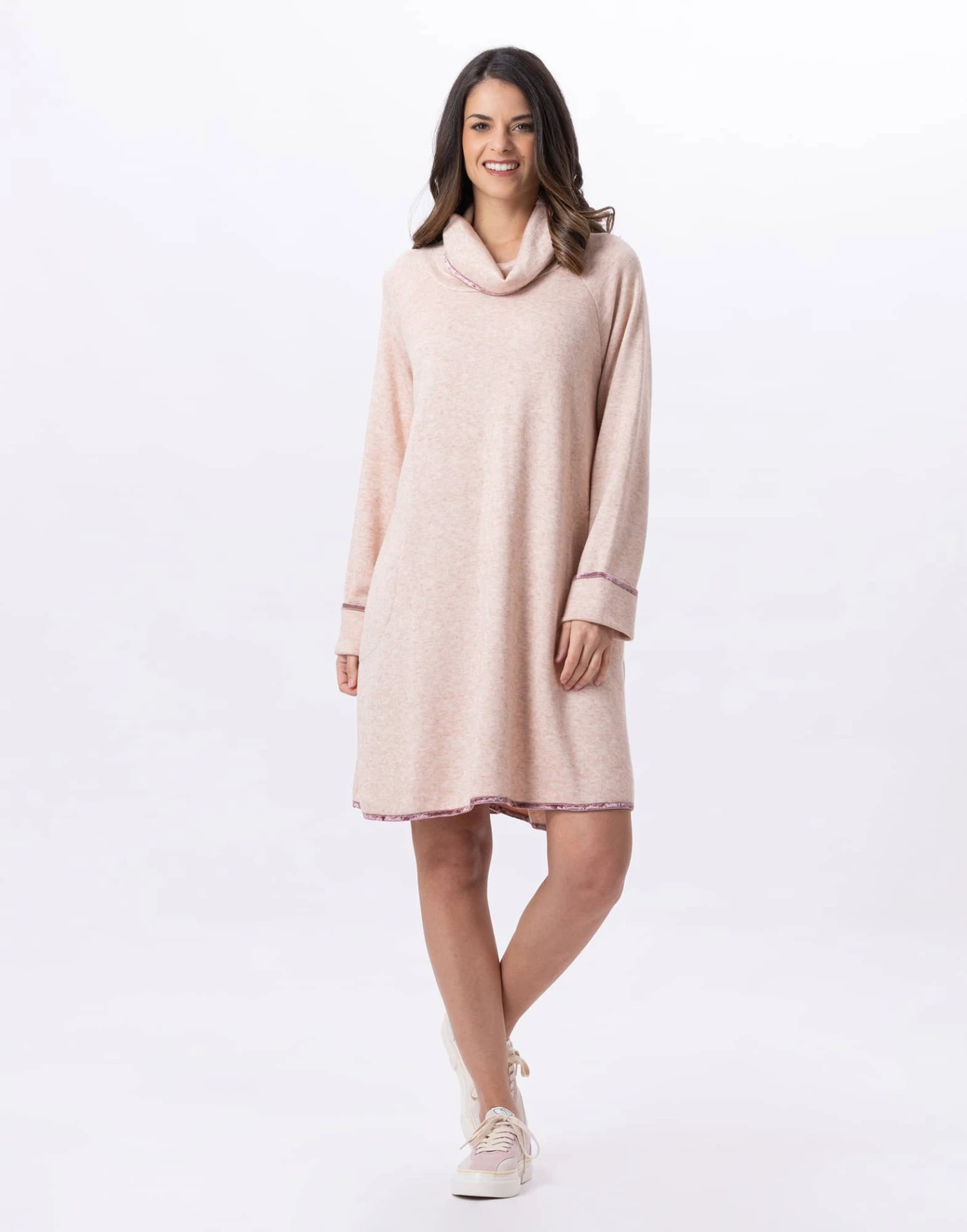 Robe En Maille Tricot ALPAGA 840 Beige 4 Robe En Maille Tricot ALPAGA 840 Beige – Image 4