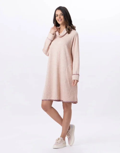 Robe En Maille Tricot ALPAGA 840 Beige -Pyjama Chic Femme Magasin robe en maille tricot alpaga 840 beige 5