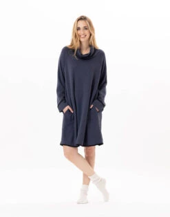 Robe En Maille Tricot ALPAGA 840 Marine