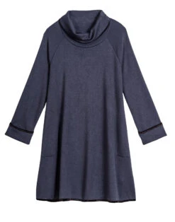 Robe En Maille Tricot ALPAGA 840 Marine -Pyjama Chic Femme Magasin robe en maille tricot alpaga 840 marine 6