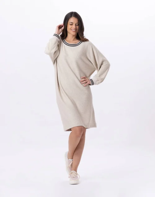 Robe En Maille Tricot ESMEE 840 Beige 9 Robe En Maille Tricot ESMEE 840 Beige -Pyjama Chic Femme Magasin robe en maille tricot esmee 840 beige 2