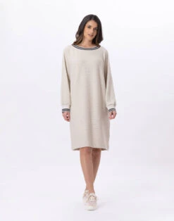 Robe En Maille Tricot ESMEE 840 Beige -Pyjama Chic Femme Magasin robe en maille tricot esmee 840 beige 3