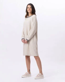Robe En Maille Tricot ESMEE 840 Beige -Pyjama Chic Femme Magasin robe en maille tricot esmee 840 beige 4
