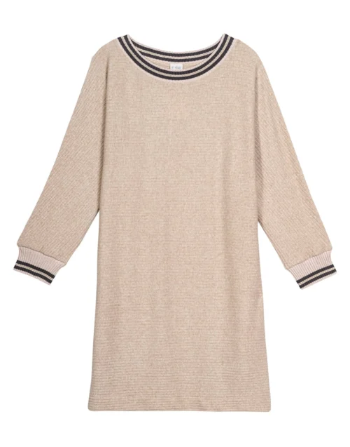 Robe En Maille Tricot ESMEE 840 Beige 13 Robe En Maille Tricot ESMEE 840 Beige -Pyjama Chic Femme Magasin robe en maille tricot esmee 840 beige 6