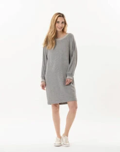 Robe En Maille Tricot ESMEE 840 Gris Chine