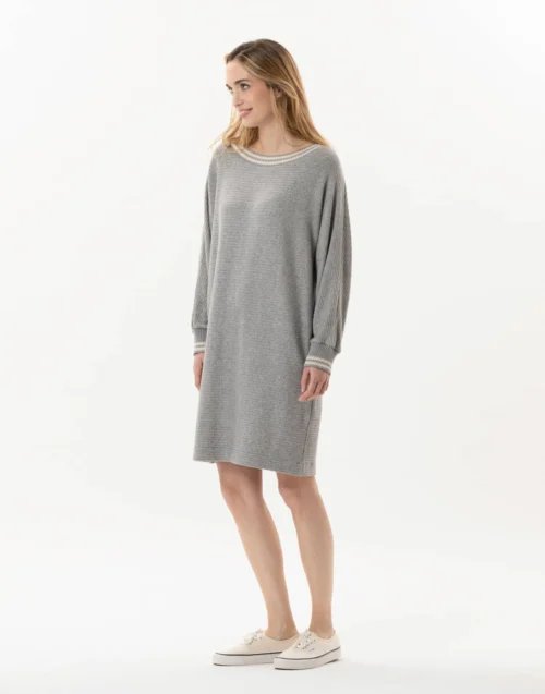 Robe En Maille Tricot ESMEE 840 Gris Chine 9 Robe En Maille Tricot ESMEE 840 Gris Chine -Pyjama Chic Femme Magasin robe en maille tricot esmee 840 gris chine 3