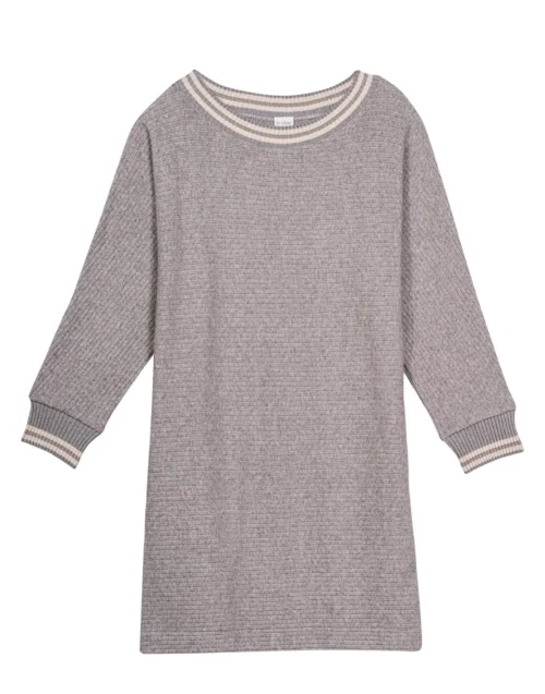 Robe En Maille Tricot ESMEE 840 Gris Chine 11 Robe En Maille Tricot ESMEE 840 Gris Chine -Pyjama Chic Femme Magasin robe en maille tricot esmee 840 gris chine 5